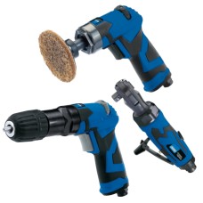 Draper Compact Air Tool Bundle - Mini Ratchet, 3" Air Sander & Reversible Air Drill (35483)