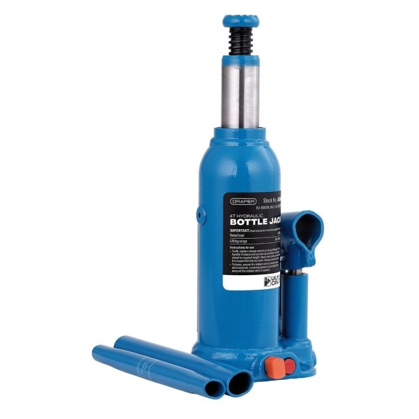 Draper Hydraulic Bottle Jack, 4 Tonne (36364) Draper Hydraulic Bottle Jack, 4 Tonne (36364)