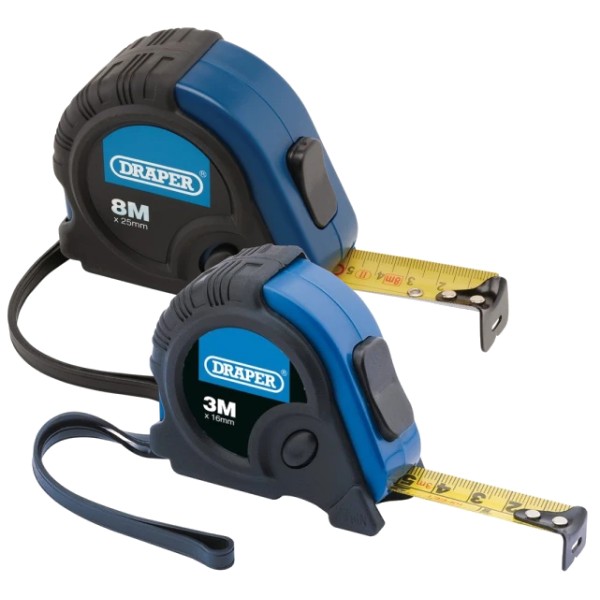 Draper Measuring Tapes 8m & 3m Twin PACK (36469) Draper Measuring Tapes 8m & 3m Twin PACK (36469)