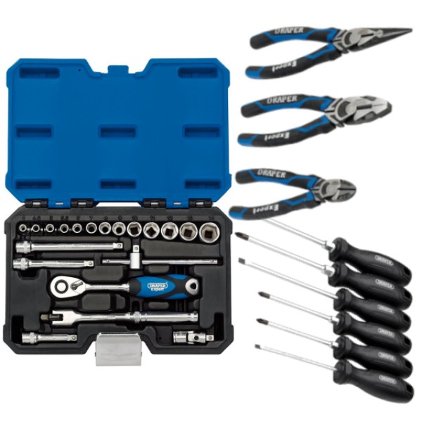 Draper Hand Tool Essentials Kit - 3 Piece Set (36664) Draper Hand Tool Essentials Kit - 3 Piece Set (36664)