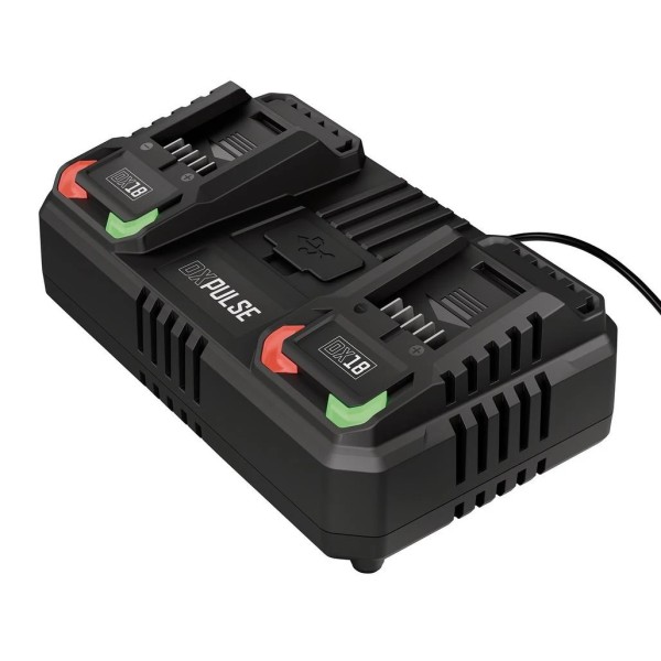 DXPULSE DX18 by Draper 18V Twin Fast Charger, 4.5A (2 Piece) (36782) DXPULSE DX18 by Draper 18V Twin Fast Charger, 4.5A (2 Piece) (36782)