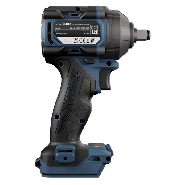DXPULSE DX18 by Draper 18V Brushless Impact Wrench, 1/2" Sq. Dr., 600Nm (Sold Bare) (36847) DXPULSE DX18 by Draper 18V Brushless Impact Wrench, 1/2" Sq. Dr., 600Nm (Sold Bare) (36847)