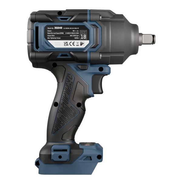 DXPULSE DX18 by Draper 18V Brushless Impact Wrench, 1/2" Sq. Dr., 850Nm (Sold Bare) (36848) DXPULSE DX18 by Draper 18V Brushless Impact Wrench, 1/2" Sq. Dr., 850Nm (Sold Bare) (36848)