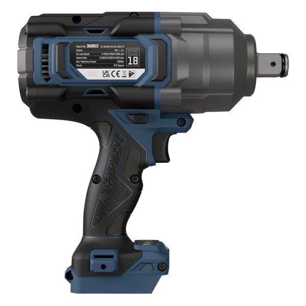 DXPULSE DX18 by Draper 18V Brushless Impact Wrench, 3/4" Sq. Dr., 1600Nm (Sold Bare) (36852) DXPULSE DX18 by Draper 18V Brushless Impact Wrench, 3/4" Sq. Dr., 1600Nm (Sold Bare) (36852)