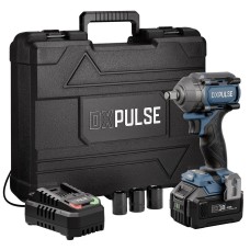 DXPULSE DX18 by Draper 18V Brushless Impact Wrench Set, 1/2" Sq. Dr., 400Nm, 1 x 4.0Ah Battery, 1 x 2.4A Charger (39661)