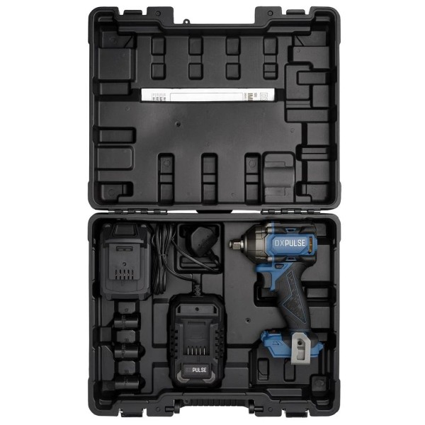 DXPULSE DX18 by Draper 18V Brushless Impact Wrench Set, 1/2" Sq. Dr., 400Nm, 1 x 4.0Ah Battery, 1 x 2.4A Charger (39661) DXPULSE DX18 by Draper 18V Brushless Impact Wrench Set, 1/2" Sq. Dr., 400Nm, 1 x 4.0Ah Battery, 1 x 2.4A Charger (39661)