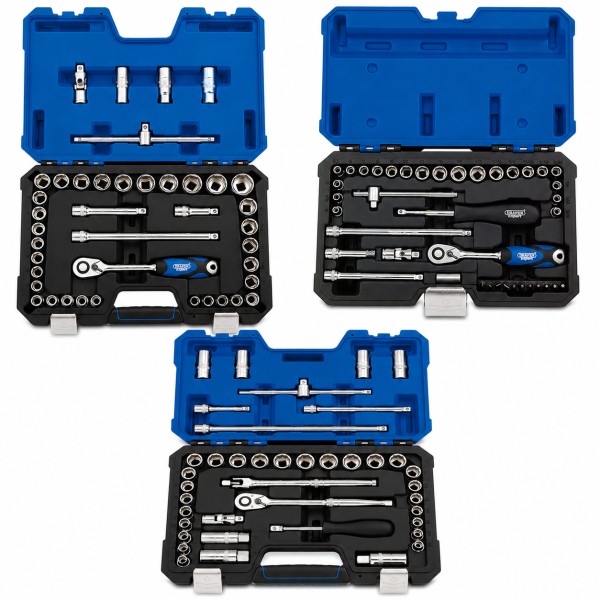 Draper Expert 1/2", 3/8" & 1/4" Socket Set Bonus Bundle - 122 Pieces Total (39746) Draper Expert 1/2", 3/8" & 1/4" Socket Set Bonus Bundle - 122 Pieces Total (39746)