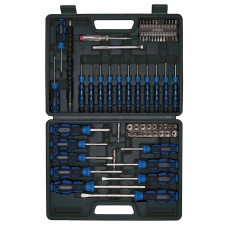 Draper Screwdriver, Socket and Bit Set, Blue (70 Piece) (40850)
