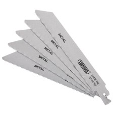 Draper Bi-metal Reciprocating Saw Blades for Metal, 150mm, 14tpi (Pack of 5) (43459)