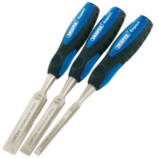 Draper Expert Soft Grip Bevel Edge Wood Chisel Set, 150mm (3 Piece) (45865)