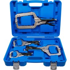 BGS Technic Welding Grip Pliers Set 4 Piece – Professional Locking Welding Pliers Set