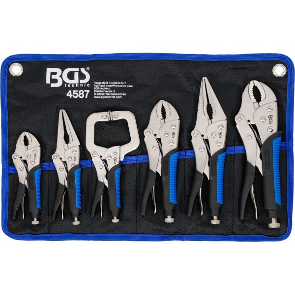 BGS Technic 6pc Locking Grip Pliers Set – Heavy Duty Vice Grip Set BGS Technic 6pc Locking Grip Pliers Set – Heavy Duty Vice Grip Set