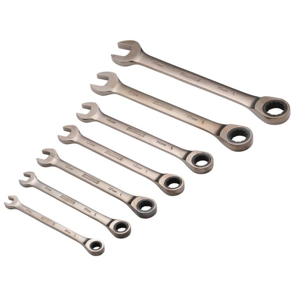 Draper HI-TORQ® Metric Ratcheting Combination Spanner Set, Black (7 Piece) (51178) Draper HI-TORQ® Metric Ratcheting Combination Spanner Set, Black (7 Piece) (51178)