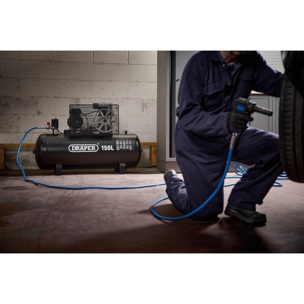 Draper 230V 150L Stationary Belt-Driven Air Compressor, 2.2kW/3HP (55304) Draper 230V 150L Stationary Belt-Driven Air Compressor, 2.2kW/3HP (55304)