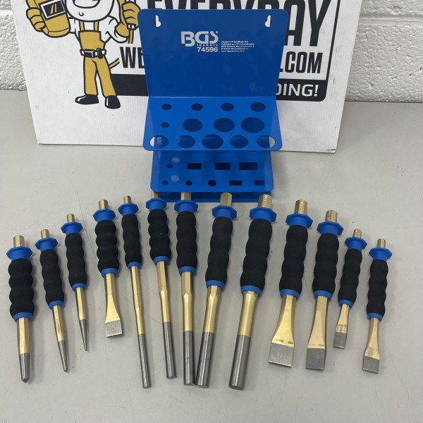 BGS Technic Pin Punch / Centre Punch / Flat Chisel Set | with Hand Protection | 13 pcs. BGS Technic Pin Punch / Centre Punch / Flat Chisel Set | with Hand Protection | 13 pcs.