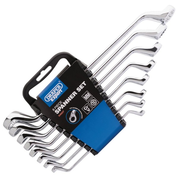 Draper Expert HI-TORQ® Deep Offset Metric Ring Spanner Set (8 Piece) (64607) Draper Expert HI-TORQ® Deep Offset Metric Ring Spanner Set (8 Piece) (64607)