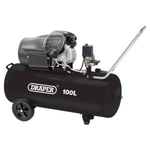Draper 100L Direct Drive V-Twin Air Compressor, 2.2kW/3hp (65396)