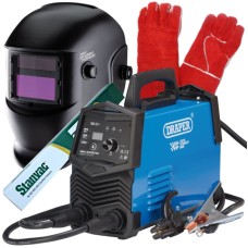 Draper 200A Arc Welding / TIG-Lift Welding Bundle – Welder, Helmet, Electrodes & Gloves