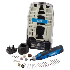 Draper 12V Rotary Multi-Tool Kit, 1 x 1.5Ah Battery, 1 x Fast Charger (50 Piece) (70298)