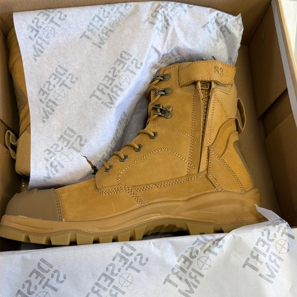 Desert Storm S3 Zip Safety Boots - Steel Toe Water Resistant Work Boots (YKK Heavy Duty Zip) Desert Storm S3 Zip Safety Boots - Steel Toe Water Resistant Work Boots (YKK Heavy Duty Zip)