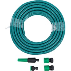 BGS Technic Water hose | PVC | with Water Spray Gun and Quick Couplings | 15 m | 6-pcs.