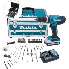 Makita HP488DWAX4 G-Series Combi Drill 18V 1 x 2.0Ah Li-ion + Accessory Set