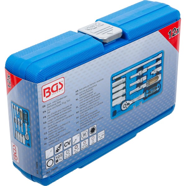 BGS Technic Glow and Spark Plug Tool Set | 10 mm (3/8") | 12 pcs. BGS Technic Glow and Spark Plug Tool Set | 10 mm (3/8") | 12 pcs.