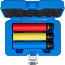 BGS Technic Protective Impact Socket Set | extra deep | 12.5 mm (1/2") Drive | 17 / 19 / 21 mm | 3 pcs.