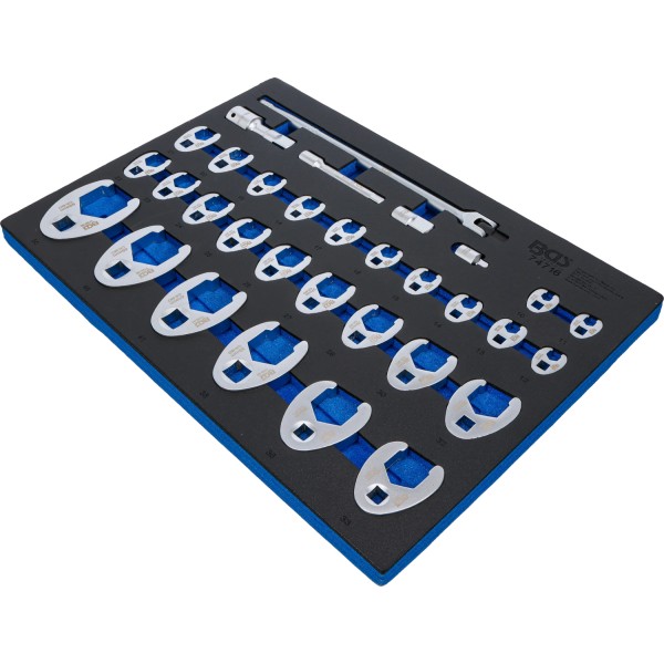 BGS Technic Tool Tray 3/3: Crowfoot Spanner Set | 10 mm (3/8"), 12.5 mm (1/2"), 20 mm (3/4") Drive | 10 - 50 mm | 32 pcs. BGS Technic Tool Tray 3/3: Crowfoot Spanner Set | 10 mm (3/8"), 12.5 mm (1/2"), 20 mm (3/4") Drive | 10 - 50 mm | 32 pcs.