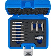 BGS Technic Screw Extractor Set | for damaged T-Star (for Torx) T10 - T55 | 11 pcs.