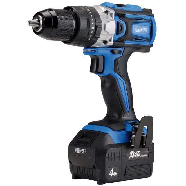 Draper D20 20V Brushless Combi Drill, 1 x 4.0Ah Battery, 1 x Fast Charger (79894) Draper D20 20V Brushless Combi Drill, 1 x 4.0Ah Battery, 1 x Fast Charger (79894)