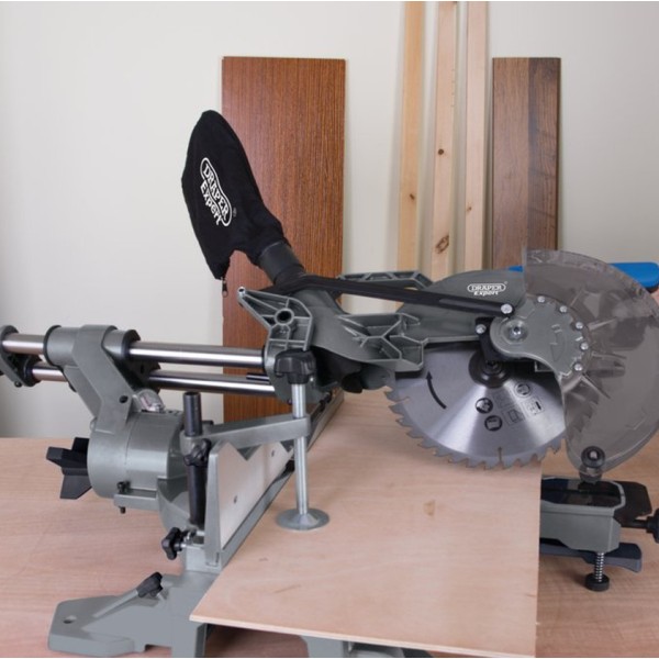 Draper Expert 230V Double Bevel Sliding Compound Mitre Saw, 255mm, 2000W (79899) Draper Expert 230V Double Bevel Sliding Compound Mitre Saw, 255mm, 2000W (79899)