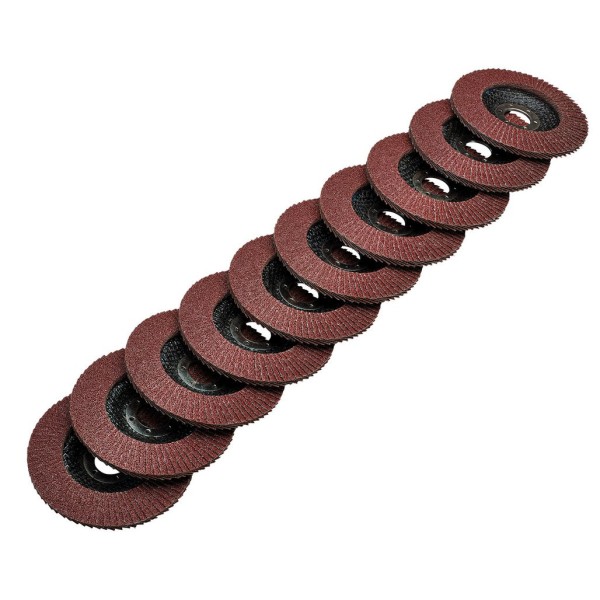 Draper Aluminium Oxide Flap Discs, 115 x 22.23mm, 60 Grit (Pack of 10) (83067) Draper Aluminium Oxide Flap Discs, 115 x 22.23mm, 60 Grit (Pack of 10) (83067)
