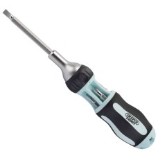 Draper Expert Soft Grip 7 in 1 Ratcheting Screwdriver and Bit Set (83721)