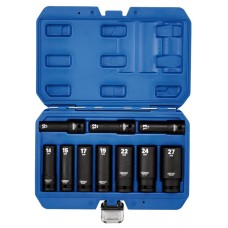 Draper Metric Deep Impact Socket Set, 1/2" Sq. Dr. (10 Piece) (83096)