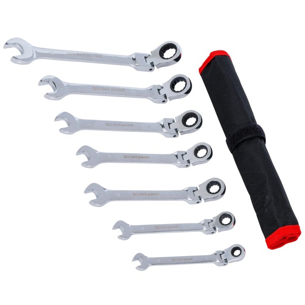 BGS Technic Ratchet Combination Wrench Set | flexible Heads | 8 - 19 mm | 7 pcs. BGS Technic Ratchet Combination Wrench Set | flexible Heads | 8 - 19 mm | 7 pcs.