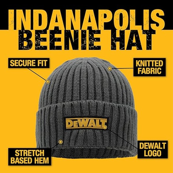 DeWalt Indianapolis Knitted Beanie Hat DeWalt Indianapolis Knitted Beanie Hat