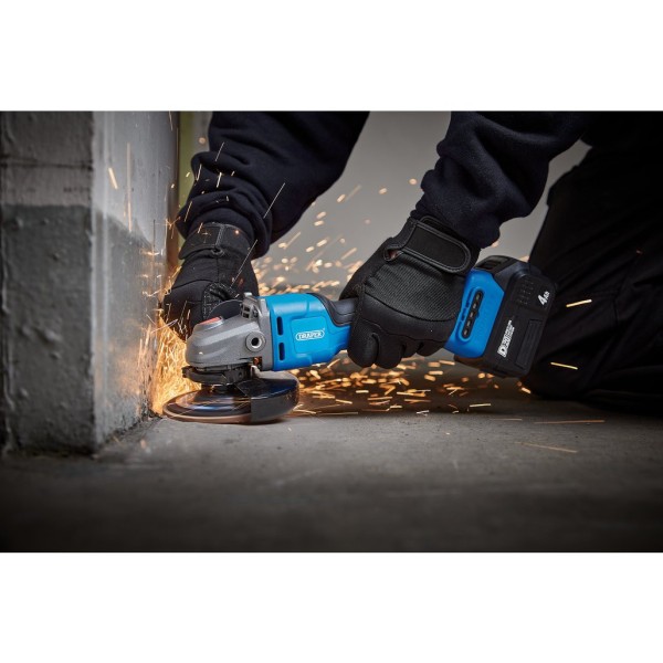 Draper D20 20V Brushless Angle Grinder, 115/125mm (Sold Bare) (98104) Draper D20 20V Brushless Angle Grinder, 115/125mm (Sold Bare) (98104)