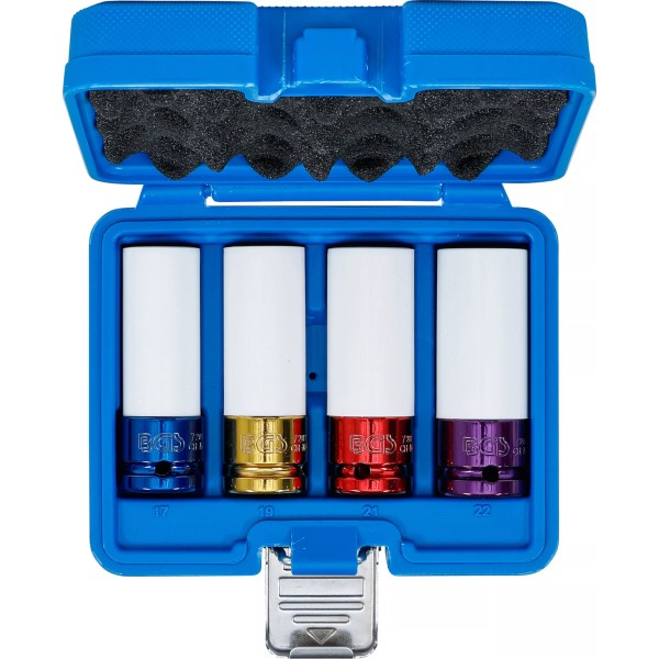 BGS Technic Protective Impact Socket Set | 12.5mm (1/2") Drive | 17 / 19 / 21 / 22mm | 4 Piece BGS Technic Protective Impact Socket Set | 12.5mm (1/2") Drive | 17 / 19 / 21 / 22mm | 4 Piece