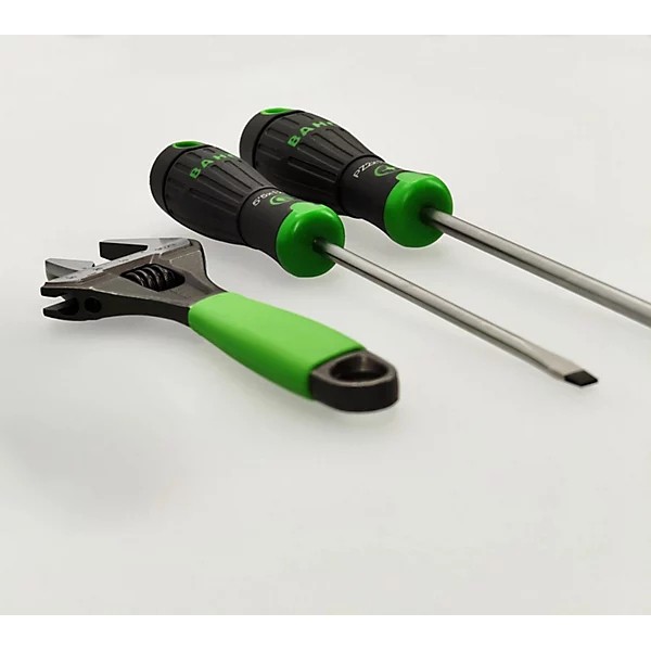 Bahco 9029 Phosphate Green ERGO™ Adjustable Wrench 170mm + 2 Free Screwdrivers Bahco 9029 Phosphate Green ERGO™ Adjustable Wrench 170mm + 2 Free Screwdrivers