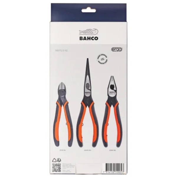 Bahco XMAS 9897G/3-XE Plier Set, 3 Piece Bahco XMAS 9897G/3-XE Plier Set, 3 Piece