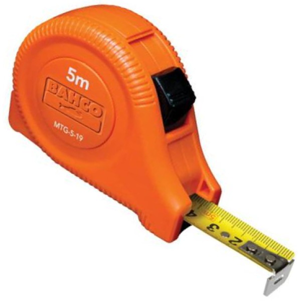Bahco MTG Short Measuring Tape 5m/16ft (Width 19mm) Bahco MTG Short Measuring Tape 5m/16ft (Width 19mm)