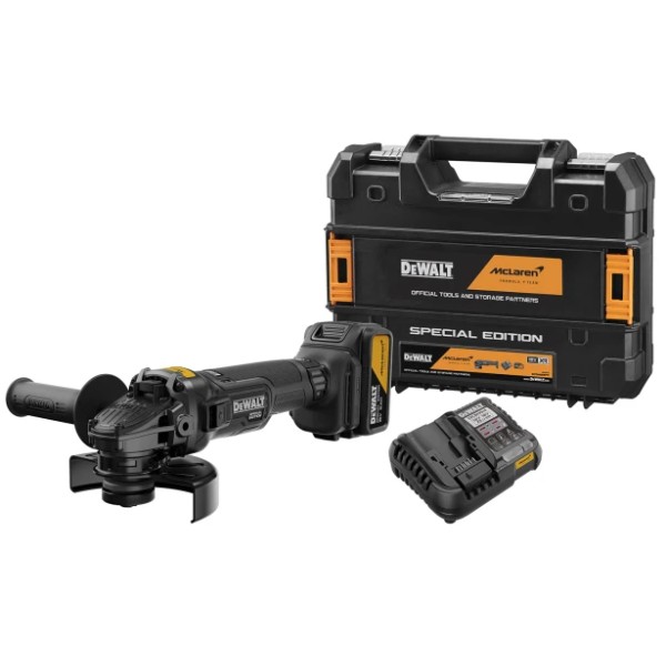 DEWALT Power Tools DCG45MP1T McLaren F1 Angle Grinder 18V 115mm 1 x 5.0Ah Li-ion DEWALT Power Tools DCG45MP1T McLaren F1 Angle Grinder 18V 115mm 1 x 5.0Ah Li-ion