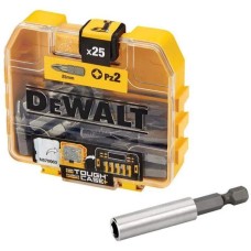 DeWalt PZ2 25mm Screwdriver Bits - DT71521-QZ Pack of 25 with Bit Holder