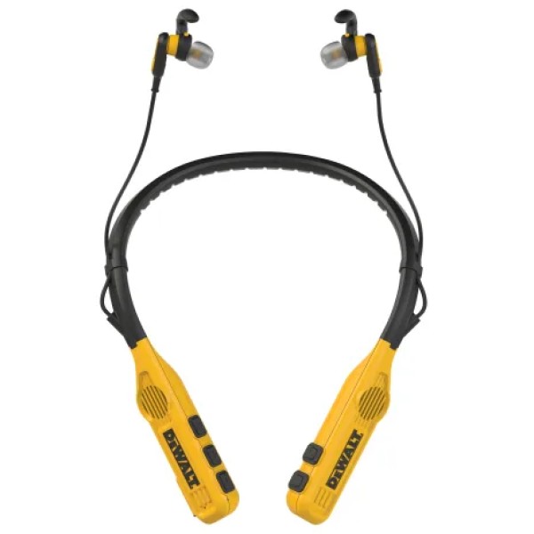 DEWALT Telecoms Jobsite Pro Max Neckband Earphones with Built-in Speakers DEWALT Telecoms Jobsite Pro Max Neckband Earphones with Built-in Speakers