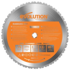 Evolution RAGE® Multi-Purpose Circular Saw Blade 355 x 25.4mm x 36T