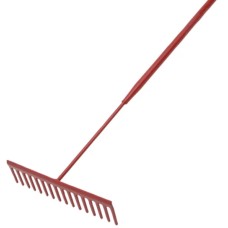 Faithfull Asphalt Rake 16 Flat Teeth - Tubular Steel Shaft