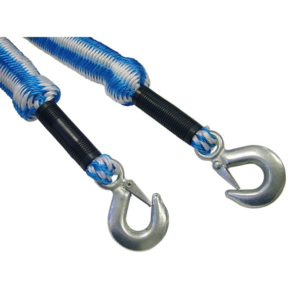 Faithfull Tow Rope Expanding 4m Metal Hooks 3 Tonnes Faithfull Tow Rope Expanding 4m Metal Hooks 3 Tonnes