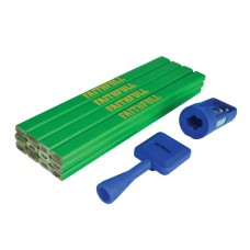 Faithfull Carpenter's Pencil Kit Green / Hard (Pack 12) Faithfull Carpenter's Pencil Kit Green / Hard (Pack 12)