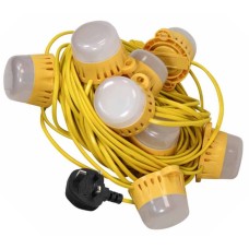 Faithfull Festoon Lights 10 x 5W LED Bulbs 22M 240v